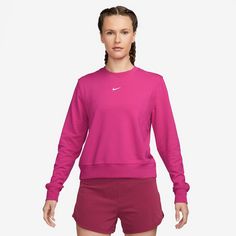 Rückansicht von Nike Dri-FIT ONE Funktionssweatshirt Damen fireberry-white