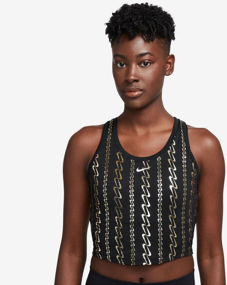 Nike Nike Dri-FIT ONE Croptop Damen - black-white - 0 | SportScheck