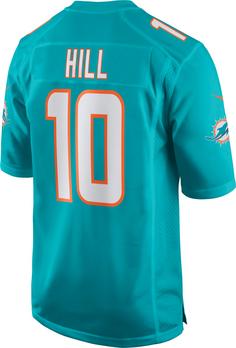 Rückansicht von Nike Miami Dolphins Tyreek Hill 10 American Football Trikot Herren turbo green