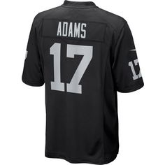 Rückansicht von Nike Las Vegas Raiders Davante Adams 17 American Football Trikot Herren black