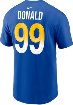 Rückansicht von Nike Aaron Donald Los Angeles Rams T-Shirt Herren game royal
