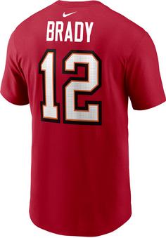 Rückansicht von Nike Tom Brady Tampa Bay Buccaneers T-Shirt Herren gym red