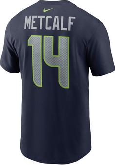 Rückansicht von Nike D.K. Metcalf Seattle Seahawks Fanshirt Herren college navy
