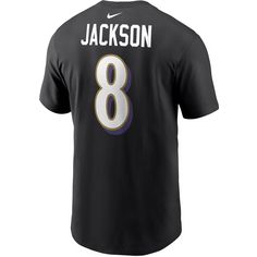 Rückansicht von Nike Lamar Jackson Baltimore Ravens Fanshirt Herren black