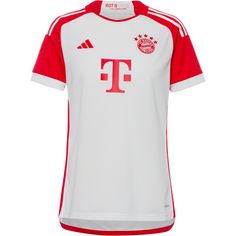 adidas FC Bayern München 23-24 Heim Fußballtrikot Damen white-red