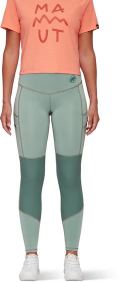 Rückansicht von Mammut Zinal Hybrid Tights Damen jade-dark jade