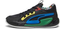 PUMA Court Rider Chaos Trash Talk Basketballschuhe Herren puma black-pelé yellow-archive green-racing blue-puma white