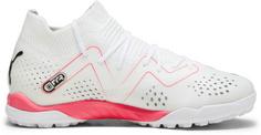 Rückansicht von PUMA FUTURE MATCH TT + Mid Jr Fußballschuhe Kinder puma white-puma black-fire orchid