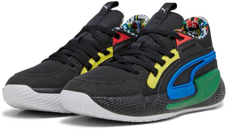 PUMA PUMA Court Rider Chaos Trash Talk Basketballschuhe Herren - puma black-pel&eacute; yellow-archive green-racing blue-puma white - 2 | SportScheck
