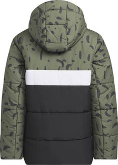 Rückansicht von adidas COLORBLOCK Steppjacke Kinder olive strata