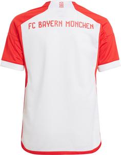 Rückansicht von adidas FC Bayern München 23-24 Heim Fußballtrikot Kinder white-red
