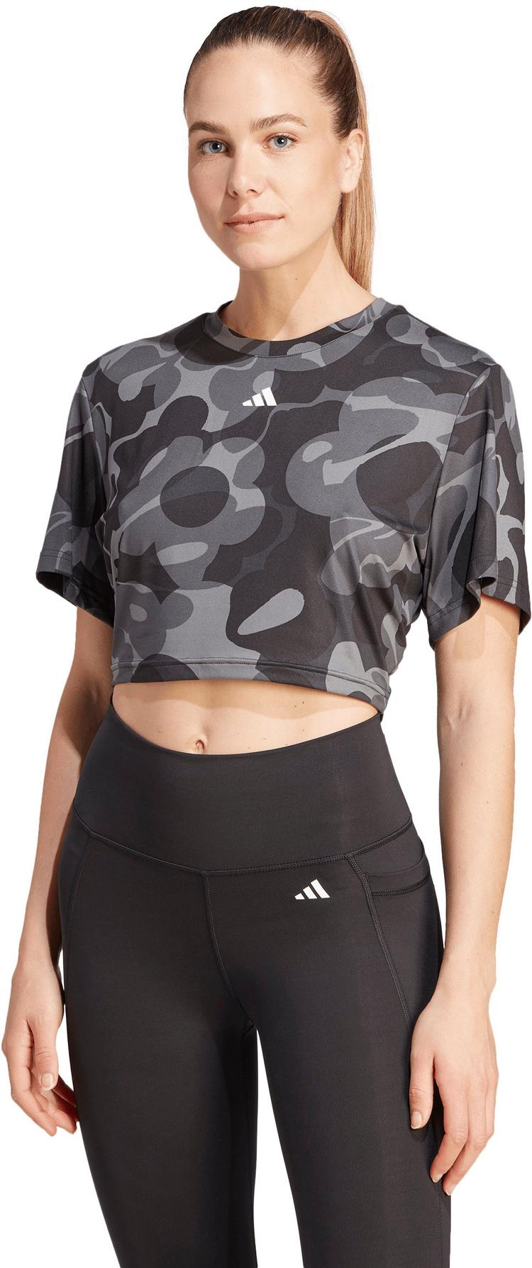 adidas adidas AEROREADY TRAIN ESSENTIALS Croptop Damen - black-print - 0 | SportScheck