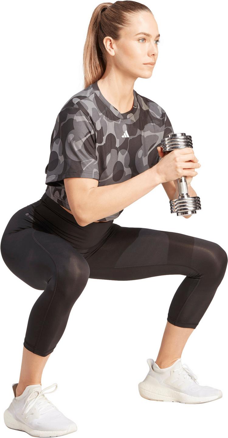 adidas adidas AEROREADY TRAIN ESSENTIALS Croptop Damen - black-print - 2 | SportScheck