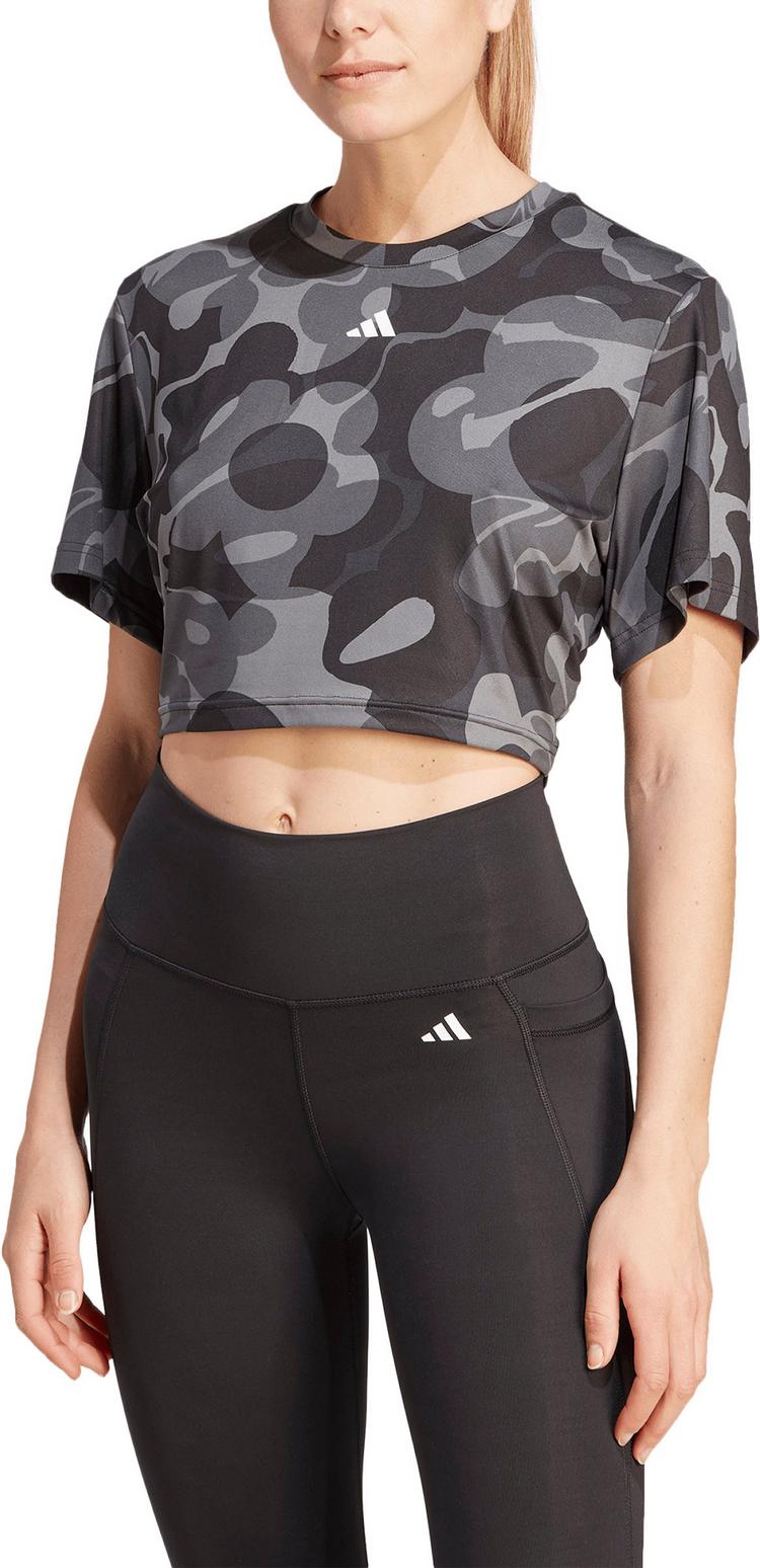 adidas adidas AEROREADY TRAIN ESSENTIALS Croptop Damen - black-print - 6 | SportScheck