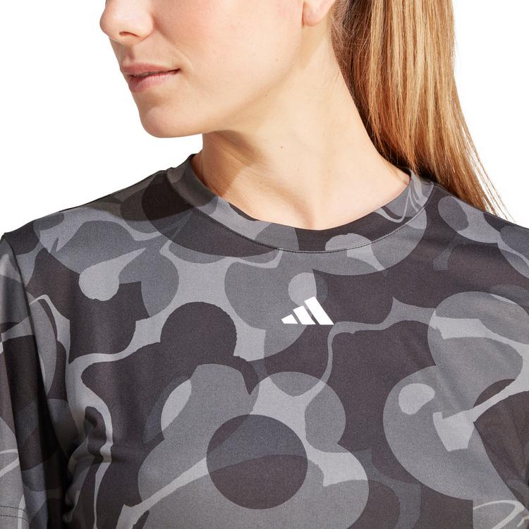 adidas adidas AEROREADY TRAIN ESSENTIALS Croptop Damen - black-print - 8 | SportScheck
