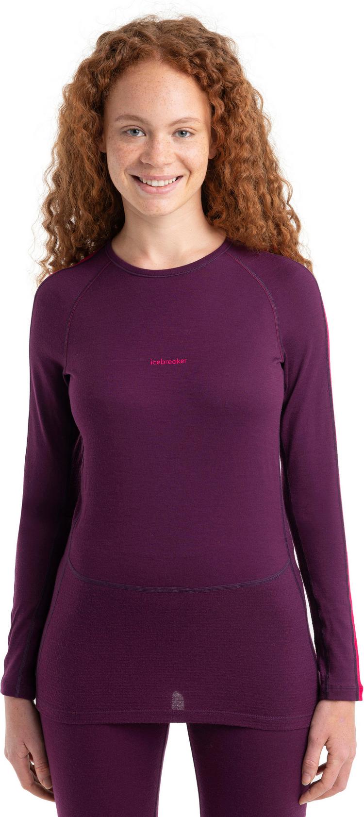 Icebreaker Icebreaker ZoneKnit 200 Funktionsshirt Damen - nightshade-electronpnk-colorblock - 0 | SportScheck