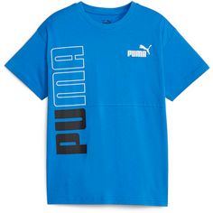 PUMA POWER COLORBLOCK T-Shirt Kinder racing blue