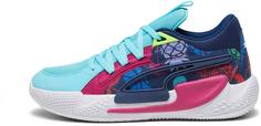 PUMA Court Rider Chaos Fresh Basketballschuhe Herren persian blue-pinktastic-strawberry burst-pro green-team aqua