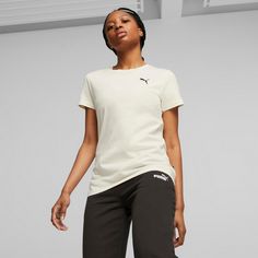 Rückansicht von PUMA Better Essentials T-Shirt Damen offwhite