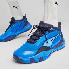 Rückansicht von PUMA Playmaker Pro Basketballschuhe Herren ultra blue-puma black