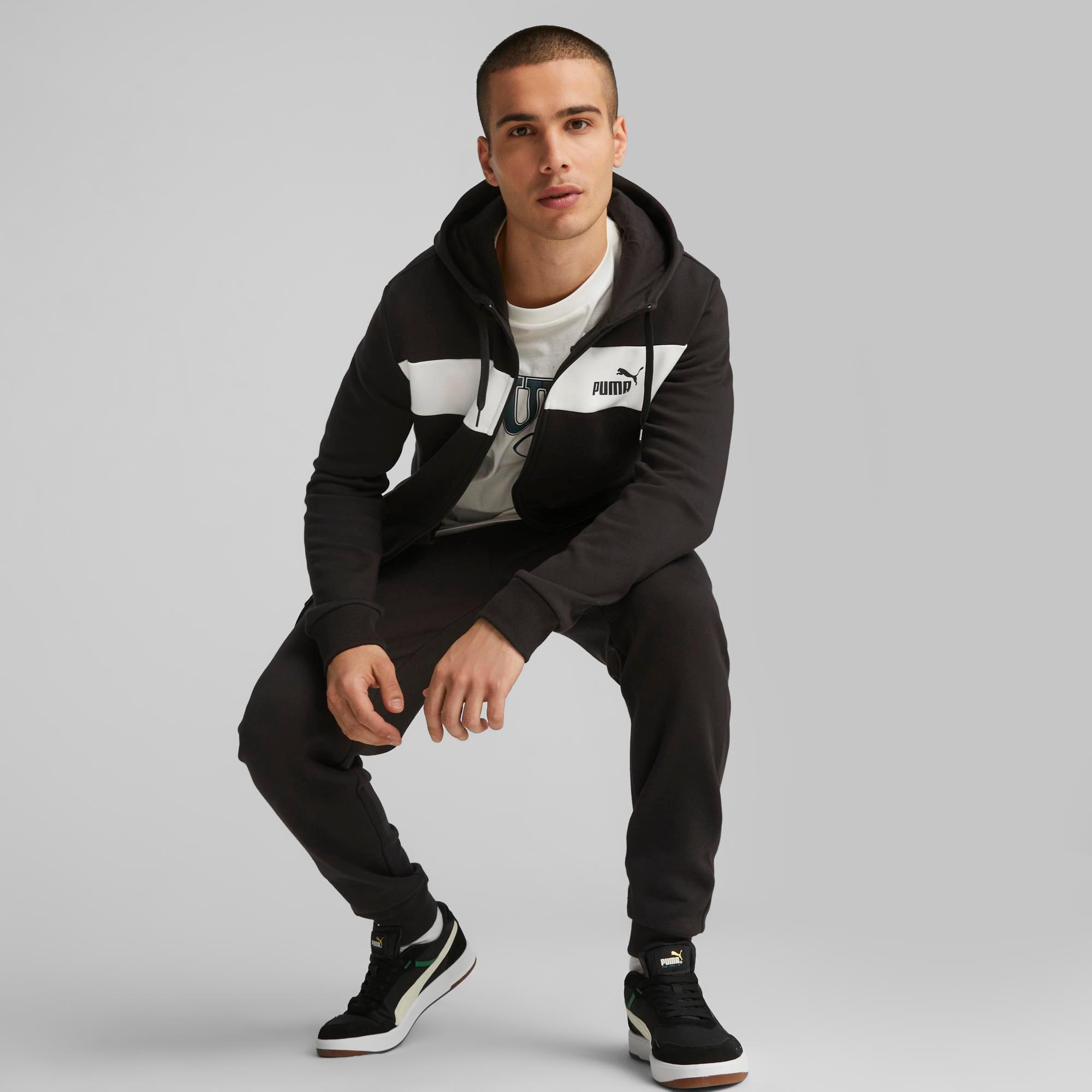 PUMA FZ Panel Trainingsanzug Herren puma black puma white im Online Shop von SportScheck kaufen