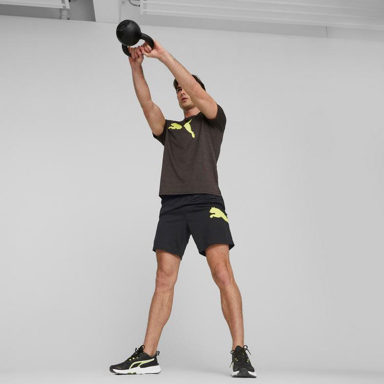 PUMA PUMA FAVOURITE HEATHER CAT Funktionsshirt Herren - puma black-yellow burst - 2 | SportScheck