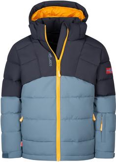 Trollkids Gryllefjord Steppjacke Kinder black-steel blue-mango