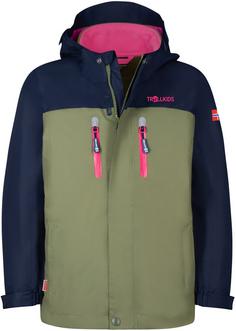 Trollkids Bryggen Doppeljacke Kinder navy-dusky olive-light magenta