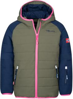 Trollkids Hafjell Skijacke Kinder navy-dusky olive-light magenta