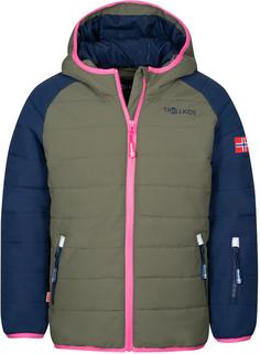 Trollkids Hafjell Skijacke Kinder navy-dusky olive-light magenta