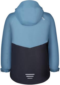 Rückansicht von Trollkids Bryggen Doppeljacke Kinder steel blue-black-mango