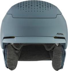 Rückansicht von ALPINA Banff Mips Skihelm dirt-blue matt