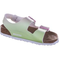 Rückansicht von Birkenstock Milano Sandalen Damen candy pink-faded lime