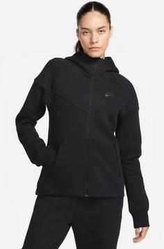 Rückansicht von Nike Tech Fleece Trainingsjacke Damen black-black