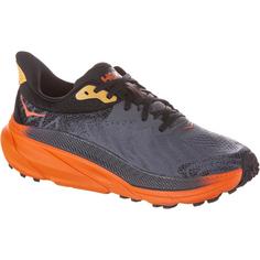 Rückansicht von HOKA Challenger ATR 7 Trailrunning Schuhe Herren castlerock-flame
