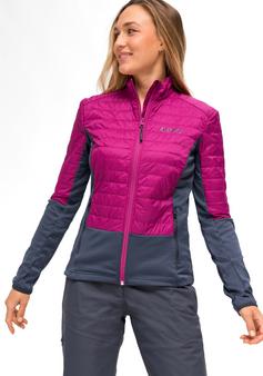 Rückansicht von Maier Sports Elve Light Fleecejacke Damen magenta-ombre blue