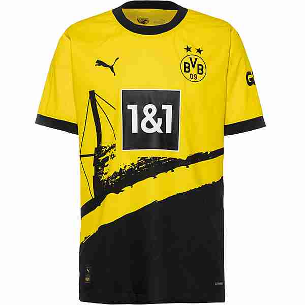 PUMA Borussia Dortmund 23-24 Heim Authentic Fußballtrikot Herren cyber yellow-puma black