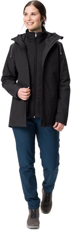 Rückansicht von VAUDE Mineo 3in1 Doppeljacke Damen black