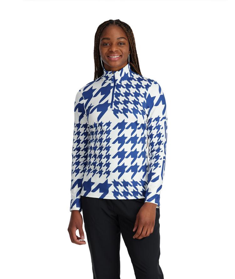 Spyder Spyder HOUNDSTOOTH Funktionsshirt Damen - electric blue - 0 | SportScheck