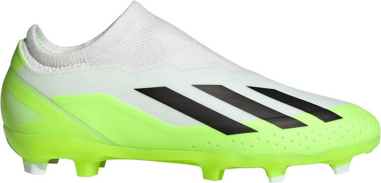 adidas adidas X CRAZYFAST.3 Laceless FG J Fu&szlig;ballschuhe Kinder - ftwr white-core black-lucid lemon - 0 | SportScheck