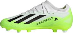 Rückansicht von adidas X CRAZYFAST.3 FG J Fußballschuhe Kinder ftwr white-core black-lucid lemon