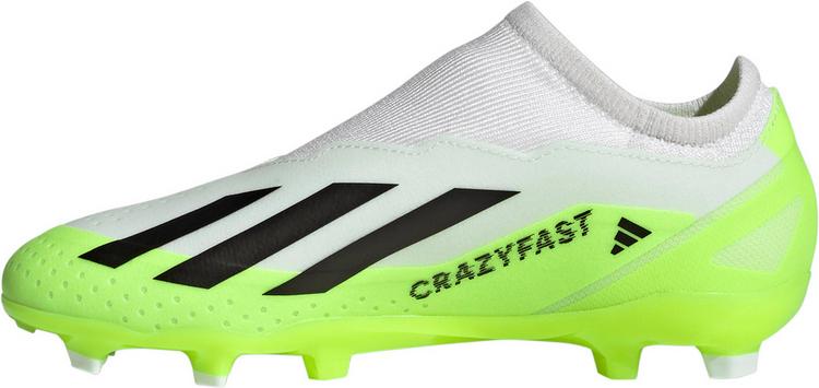 adidas adidas X CRAZYFAST.3 Laceless FG J Fu&szlig;ballschuhe Kinder - ftwr white-core black-lucid lemon - 0 | SportScheck