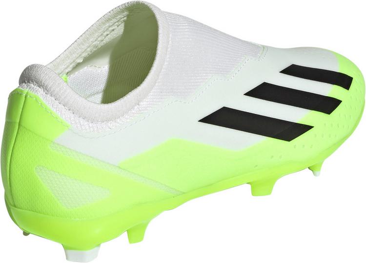 adidas adidas X CRAZYFAST.3 Laceless FG J Fu&szlig;ballschuhe Kinder - ftwr white-core black-lucid lemon - 3 | SportScheck