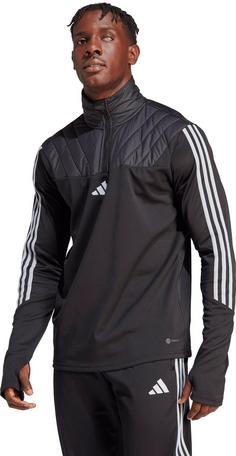 Rückansicht von adidas Tiro23 Funktionsshirt Herren black-halo silver