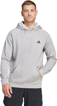 Rückansicht von adidas Hoodie Herren medium grey heather-black