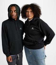 Rückansicht von CONVERSE Star Chevron Hoodie black