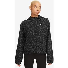 Rückansicht von Nike Flash Laufjacke Damen black-reflective silv