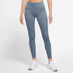 Rückansicht von Nike DF GO 7/8-Lauftights Damen ashen slate-black