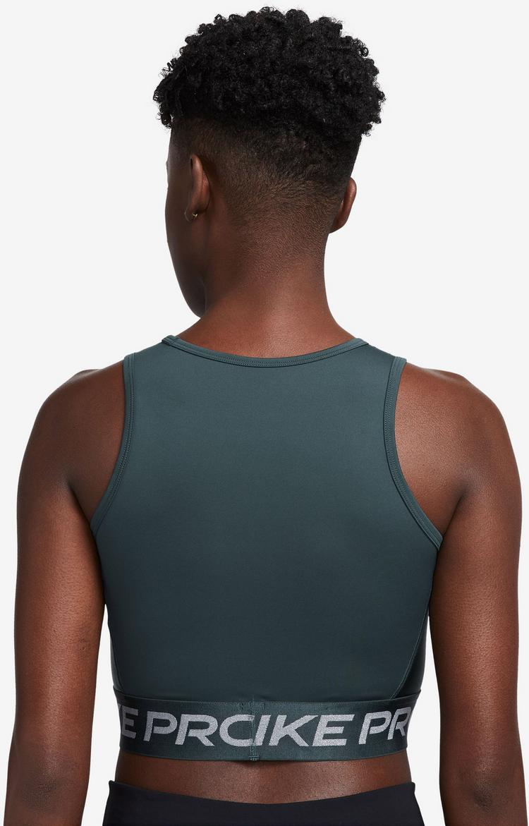 Nike Nike Pro Dri-FIT Croptop Damen - deep jungle-metallic silver - 1 | SportScheck