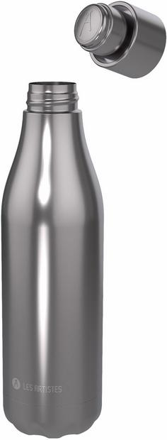 Rückansicht von Les Artistes Isolierflasche metallic argent
